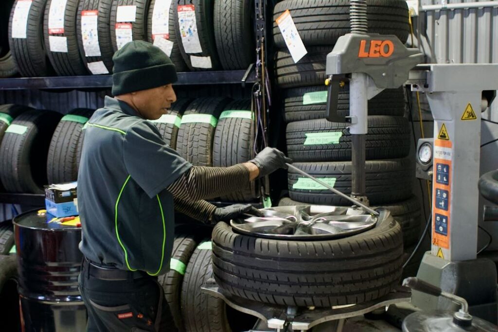 Wheel balancing at Kiwis Autos